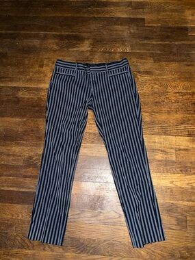 Women’s Banana Republic Black and Gray Vertical Stripe Dress Pants